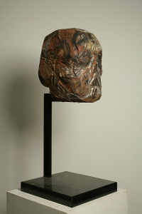 Painted Head, Iron & painted wood  105x45x40